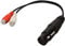 XLR Buchse Zu 2 RCA Buchse y Splitter Kabel, 24K Gold Plattierte Stecker Low Loss Übertragung, 20 AWG 3 Pin Dual RCA Zu 1 XLR Buchse Zu Buchse Kabel Zum Splitten oder Kombinieren Von Tonsignalen