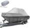 ELVONS Bootsplane Mit Gummizug,210d Dickes Oxford-Tuch Bootspersenning Abdeckung Benutzt FüR Winterlicher Outdoor-Schutz GroßE Boots Mit Aufbewahrungstasche,Grau,25~27(948cm*570cm)