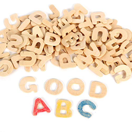 HOMSFOU Satz Holzpuzzle Alphabet-chip Aus Holz Puzzles Aus Holz Buchstaben Zum Basteln Holzalphabet Kinderpuzzle Holzbuchstaben Selber Machen Rätsel Weißer Schimmel Kleinkind Bambus Färben