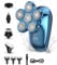 Glatzen Rasierer Herren Elektrisch, Kibiy 5 in 1 LED Kopfrasierer für Glatze, IPX7 Wasserdicht, Bart Nasenhaar Trimmer Pflege Kit, Head Shaver for Bald Men, Typ C - Aufladung