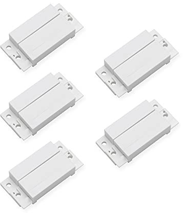 VictorsHome Magnetic Reed Switch MC-31 NC NO COM Surface Mount Wired Door Window Contact Sensors with Cover for Home Security and Burglar Alarm Systems 5pcs