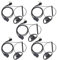 HYSHIKRA D-Form Kopfhörer Headset Kompatibel mit Midland G7 pro G8 G9 pro M24 M24 Plus M48 M99 G6 XT G7 XTR | Security Softair (5, D-förmig)