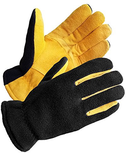 SKYDEER Herren Winter Handschuhe mit Weichem Hirschleder Wildleder für Kaltes Wetter (SD5166T/L, Warme 3M Thinsulate Isolierung)