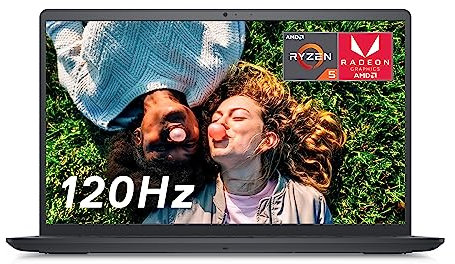 Dell Inspiron 3525 Ordinateur portable - 15,6 pouces FHD (1920 x 1080), écran 120 Hz, processeur AMD Ryzen 5 5500U, 8 Go DDR4 RAM, 512 Go SSD, Intel Wi-Fi 6, Windows 11 Home - Carbon Black