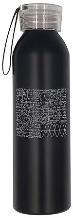 Botella de agua de acero inoxidable con grabado láser y fórmula matemática