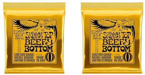 Ernie Ball Skinny Top Beefy Bottom Slinky Cordes filées en nickel pour guitare électrique, calibre 10-54 (Lot de 2)