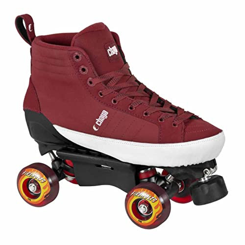 Chaya Rollschuhe Karma Pro - Roller Skates für Damen und Herren im Retro-Look für Roller-Disco - Roll-Schuhe in Rot