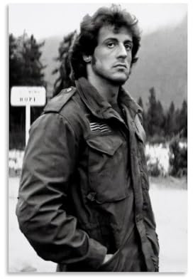 OUTFYT Filmposter First Blood Rambo, HD-Poster, dekorative Malerei, Leinwand, Wandposter und Kunstdruck, moderne Familienschlafzimmer-Dekoration, Poster, 30 x 45 cm