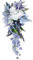 Fouriding Hochzeit Sträuße, Wasser Tropfen Wasserfall Braut künstliche Blumen Braut Rosen Strauß für Zeremonie Jahrestag Braut Dusche Party Hochzeit Dekoration Sträuße (Blau Violett)
