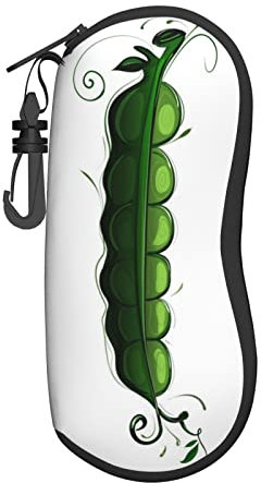 IFHSIGoe Fashion Glasses Case Peas Pods Green 3d Zipper Eyeglass Case Ultra-Light And Convenient Soft Shell Glasses Bag
