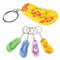 BEMIRO 4 Stück Mini Flip Flop Schlüsselanhänger - ca. 6,5 cm Mit Schaumstoffsohle Niedliche Gestaltung