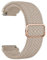 ZGCE 20mm Uhrenarmband Gewebtes Nylon Uhrenarmbänder, Mit Verstellbarer Metallschnalle, Schnellverschluss Sport Ersatzarmband 20mm Armband für Damen und Herren, Milchtee
