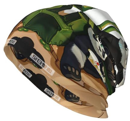 Gorge Scenery Kuschelige Strickmütze – weiche und bequeme Beanie für Damen und Herren – leichte und stilvolle Wintermütze, Pandas von Vater und Sohn, Einheitsgröße