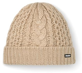 Eisbär Mütze Damen Afratos - Merino Wollmütze für Frauen mit Fleece schützt vor Kälte und Wind - Strickmütze mit Umschlag Beanie mit Zopfmuster Bequeme Haube für Immer