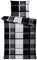 one-home 4 teilig Winter Bettwäsche 135x200 cm Kariert grau schwarz Flausch Warme Fleece