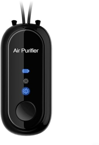 Honseadek Portable Air Purifier, for MINI USB Rechargeable Ioniser, Long Life, No Radiation, Suitable For Children and Pregnant Women(Black)