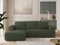 MKS MEBLE Sofa mit Schlaffunktion - Ecksofa mit Schlaffunktion und Bettkasten - Sofa 3 Sitzer - Schlafsofa - Couch - Schlafsofa mit Bettkasten - Trentino L - Grün Boucle - Links