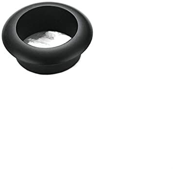Ymnilian Passe Cable Plan de Travail, 2 pcs Alliage de Zinc Rond Plug Couvert Tables de câble Outlet Meuble d'évent Trou Trou décoratif Support de Fil de Meuble matériel(Black+White,40mm)