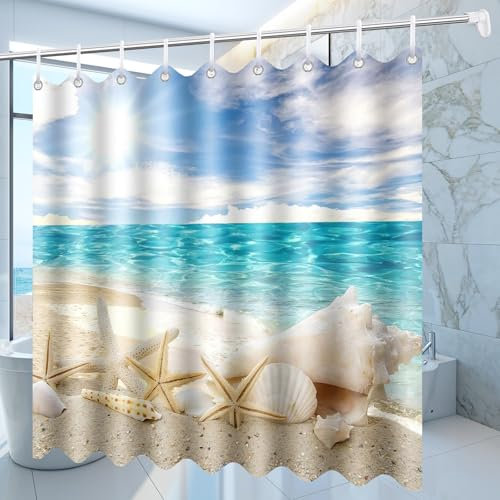Rideau de Douche,Rideau de Baignoire,200*200cm Imperméable Polyester Rideaux Salle de Bain,Shower Curtain,Rideaux de Douche en Tissu Anti Moisissure avec œillets e crochets pour Baignoire Salle Bain