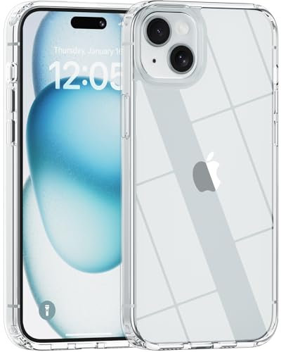 saputu Crystal Clear for iPhone 12 caseiPhone 12 Pro case,[Anti-Yellowing][Military-Grade Drop Protection] Shockproof Clear case for iPhone 12/12 Pro 6.1 inch，Clear