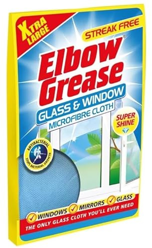 Elbow Grease Extra Large Glass & Window Microfibre Cloth - Streak Free