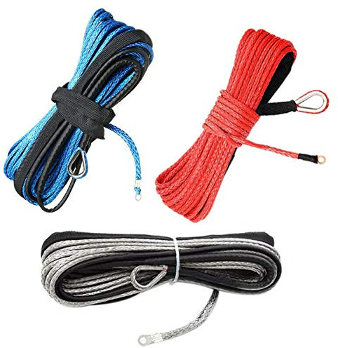 Corde de treuil 6mmx15m 1 / 4x50ft De La Remorque De La Remorque De La Caravane Avec Corde Corde Corde Corde De Corde Corde avec corde de treuil solide(Blauw)