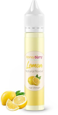 HONEYBERRY Aroma Alimentare Naturale – Aromi Concentrati Professionali – Essenza Liquida per Pasticceria, Dessert, Bevande e Cucina – Senza Additivi Artificiali (30ml, Limone)