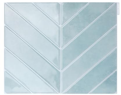 Tarwanear Light Blue Stick on Tiles for Bathroom Kitchen Peel and Stick Wall Tiles Self Adhesive Tile Sticker on Sheets Waterproof Splashback Decals for Home Decor,10 Sheet 11.42×9.06