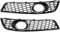 Parrilla de parachoques Cubierta de bisel para luz antiniebla coche, rejilla de lámpara de parachoques delantero con orificio para lámpara, compatible con Audi A3 8P 2009-2013 Rejilla de Coche de auto