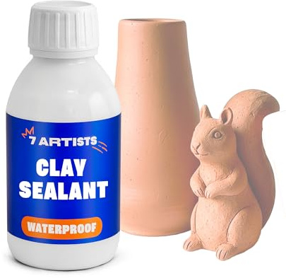 7 Artists Tondicht 125 ml Transparent – Tonversiegelung | Versiegelung für Ton Lufttrocknend und Terrakotta | Schutz für Bastelton ohne Brennen Figuren, Tonmasse Lufttrocknenden