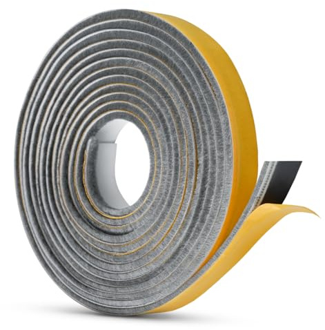 Flatro Bande d'étanchéité auto-adhésive pour porte coupe-feu, anti-fumée, anti-courants d'air et anti-insectes (1, gris)