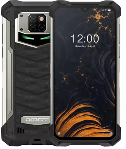 DOOGEENEXT Smartphone Robusto S8P 10000 mAh Batteria, Octa-core 6GB+128GB Android 10, Fotocamera Quadruple 21 MP, 6,3 FHD + Corning Gorilla Glass, Ricarica Wireless, Rugged Telefono IP68 NFC Nero