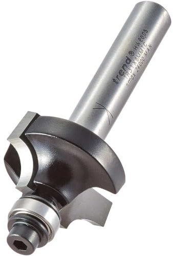 Trend Professional Ovolo 1/4 Radius PTFE Coated TR31X8MMTC Router Bit with Guide