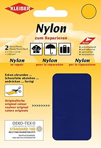 Kleiber 43035 Nylon-Flicken, 12 x 10 cm, dunkelblau 2er--Set