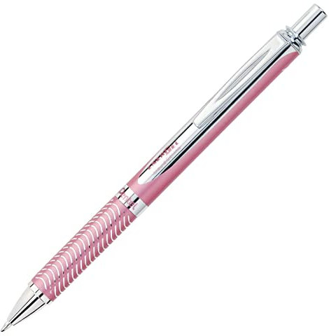 Pentel BL407P-A EnerGel Liquid-Gel-Roller Sterling mit matt-rose Oberfläche, Strichstärke 0.35 mm, Kugeldurchmesser 0.7 mm, schwarz, 1 stück (1er Pack)