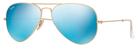 Ray-Ban RB3025 112/17 Matte Gold RB3025 Aviator Sunglasses Lens Category 3 Lens Mirrored Size 58mm