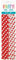 Unique Party - 62082 - Paquet de 10 Pailles - Carton à Pois - Rouge