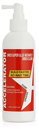Starbond 8 oz. Pump CA Glue Accelerator Spray - Instantly Dries Cyanoacrylate Super Glue - No Whitening, Precision Control Application