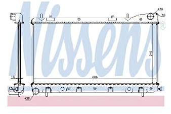 NISSENS Kühler Motorkühlung Kühler Wasserkühler Motorkühler Netzbreite 689mm Netzlänge 340mm Netztiefe 16mm 67706A