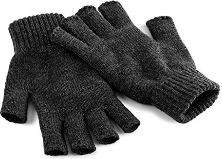 Beechfield Herren Fingerlose, Anthrazit, S/M Handschuhe für kaltes Wetter