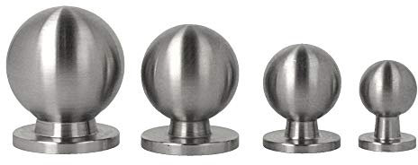 Technik Team Möbelknopf Schubladengriff - massiv Edelstahl matt gebürstet - Verschiedene Größen (20 mm)