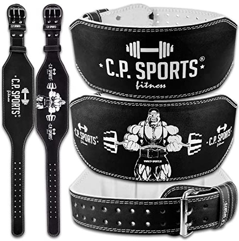 C.P.Sports Gewichthebergürtel Leder extra breit |Ideal für Bodybuilding, Fitness und Krafttraining | Kraftsport Gürtel, Power-Belt, Weightlifting Belt
