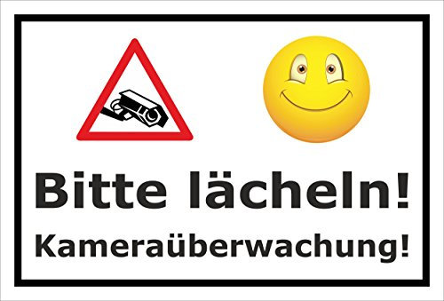 Melis-Folienwerkstatt Aufkleber - Kamera-überwachung - 15x10cm – S00348-015-A 20 VAR