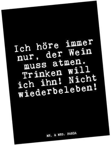 Mr. & Mrs. Panda Postkarte Ich höre immer nur,... - Geschenk, kleine Aufmerksamkeit, Ansichtskarte, Glizer Spruch Sprüche Weisheiten Zitate Lustig