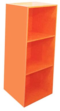 Libreria Colorata Componibile Modulare Legno MDF Laminato Mobile Scaffale (Arancio)