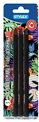 Stylex Schreibwaren 3 Jumbo Trocken-Textmarker / Farbe: neongelb, neongrün, neonpink