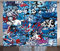 ABAKUHAUS Bunt Rustikaler Gardine, Graffiti Street Art, Schlafzimmer Kräuselband Vorhang mit Schlaufen und Haken, 280 x 260 cm, Aqua Rot