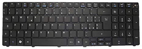 RTDPART Tastiera per Laptop per Acer per Aspire 5740 5740D 5740DG 5740G 5745 5745DG 5745G 5745P 5745PG 5745Z 5750 5750G 5750Z 5750ZG 5739 5739G Italia IT Nero Nuovo