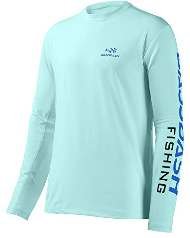 Bassdash Angeln T-Shirt Fishing Langarm Wasser UPF 50+ Shirt Rashguard Angelbekleidung UV Sonnenschutz