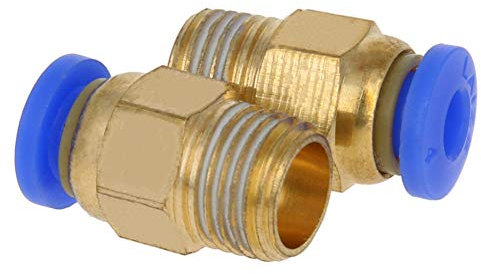 Othmro Lot de 10 raccords pneumatiques droits à connexion rapide 4 mm OD x 9,75 mm mâle PC4-01